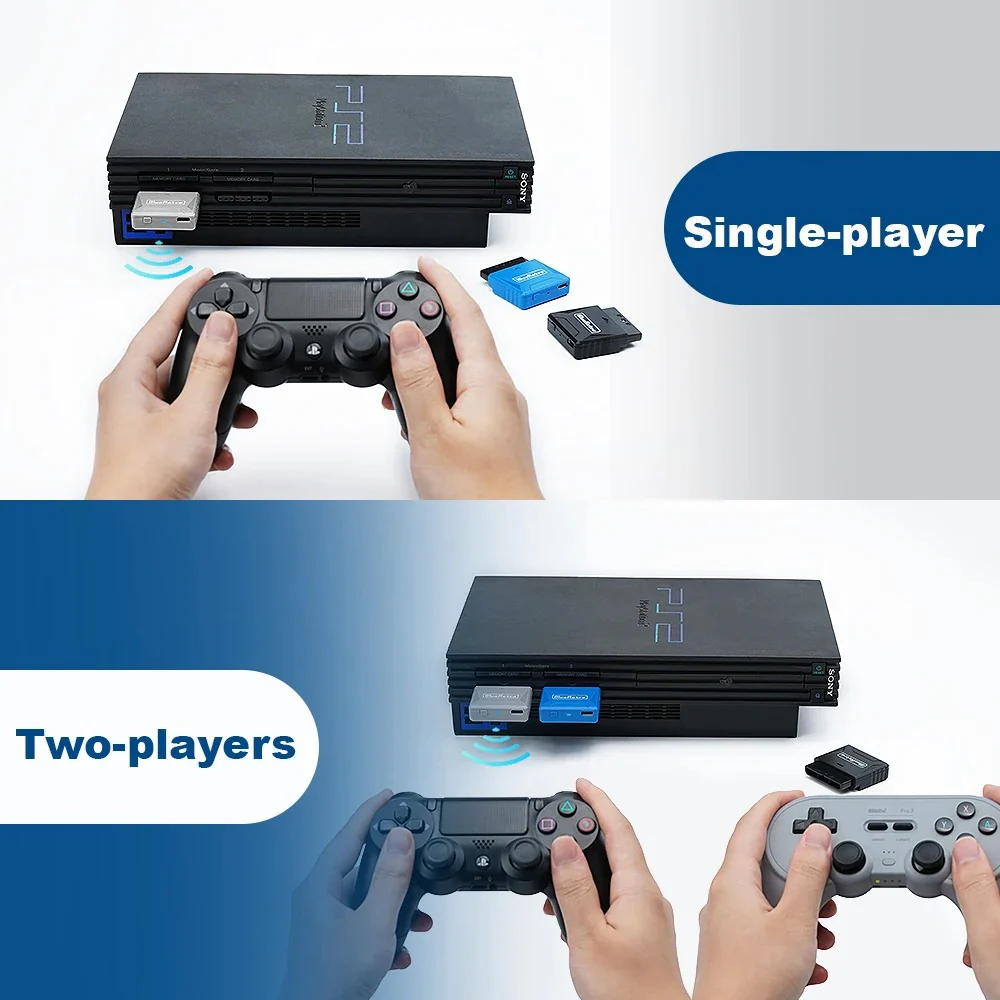 BlueRetro - Manettes Sans-Fil sur Dreamcast - GameCube - Nintendo 64 - SFC - Super Nintendo - SNES - Playstation 1 - Playstation 2 - PSX - Saturn - Xbox via adaptateur Xbox vers PS2 - Image 13