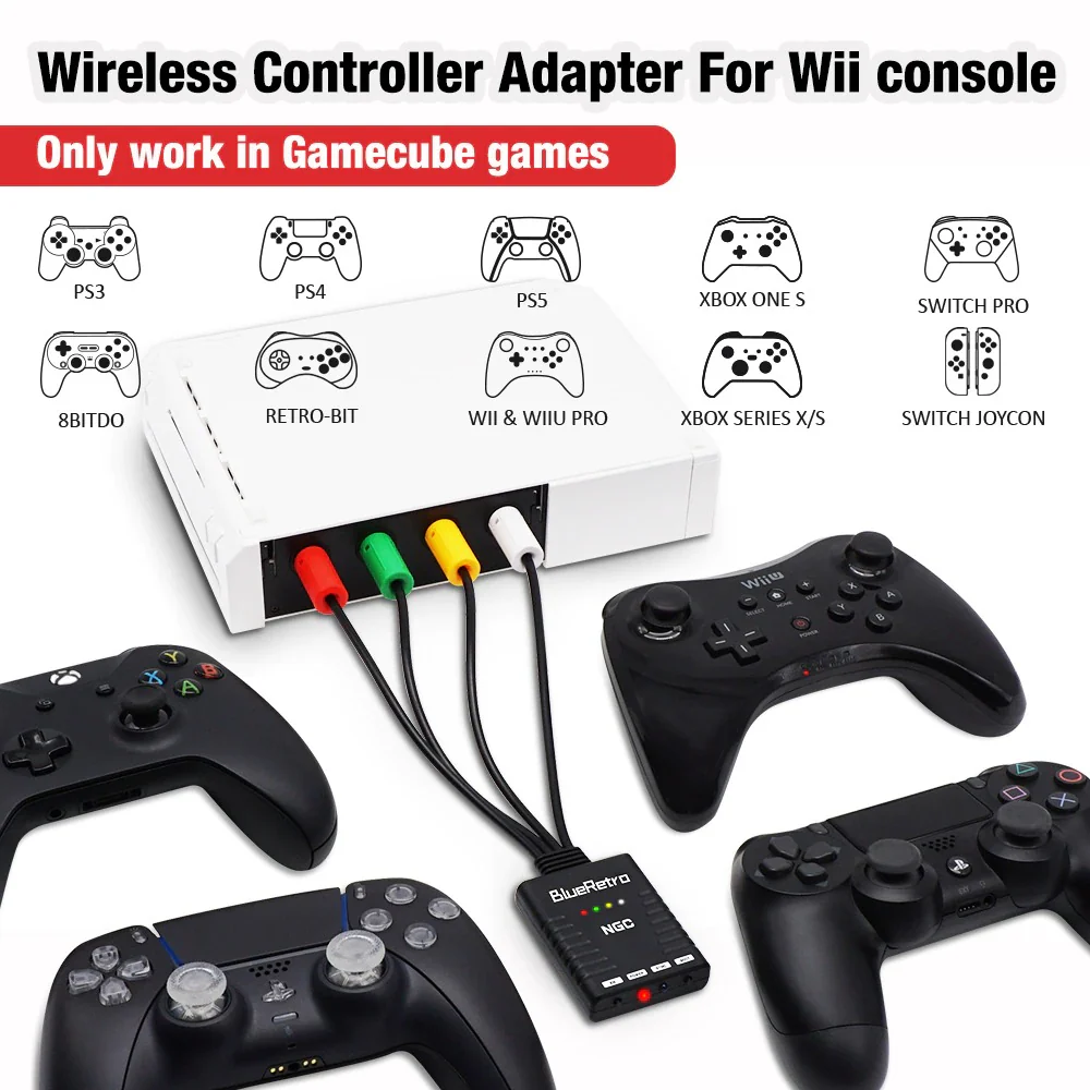 BlueRetro - Manettes Sans-Fil sur Dreamcast - GameCube - Nintendo 64 - SFC - Super Nintendo - SNES - Playstation 1 - Playstation 2 - PSX - Saturn - Xbox via adaptateur Xbox vers PS2 - Image 3