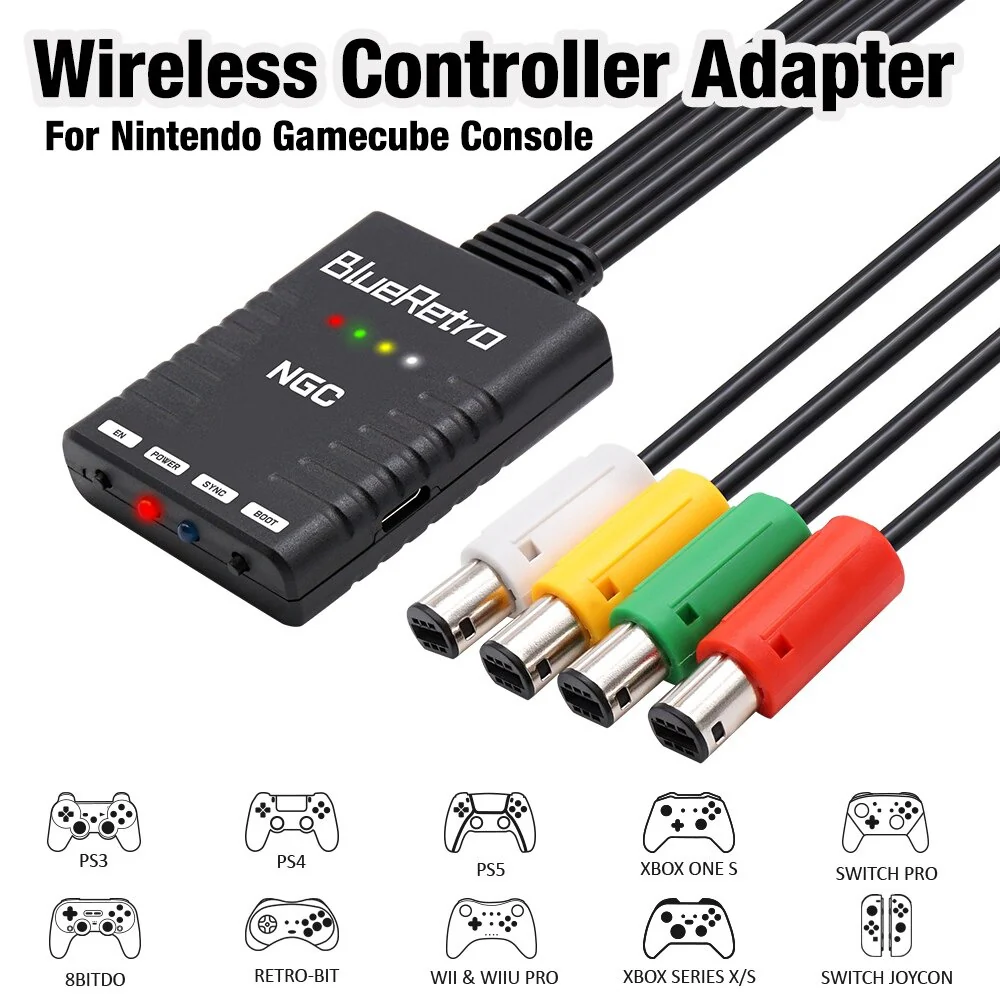 BlueRetro - Manettes Sans-Fil sur Dreamcast - GameCube - Nintendo 64 - SFC - Super Nintendo - SNES - Playstation 1 - Playstation 2 - PSX - Saturn - Xbox via adaptateur Xbox vers PS2 - Image 4