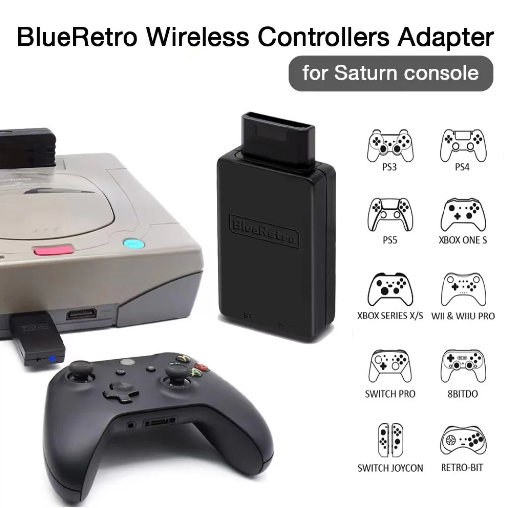 BlueRetro - Manettes Sans-Fil sur Dreamcast - GameCube - Nintendo 64 - SFC - Super Nintendo - SNES - Playstation 1 - Playstation 2 - PSX - Saturn - Xbox via adaptateur Xbox vers PS2 - Image 5