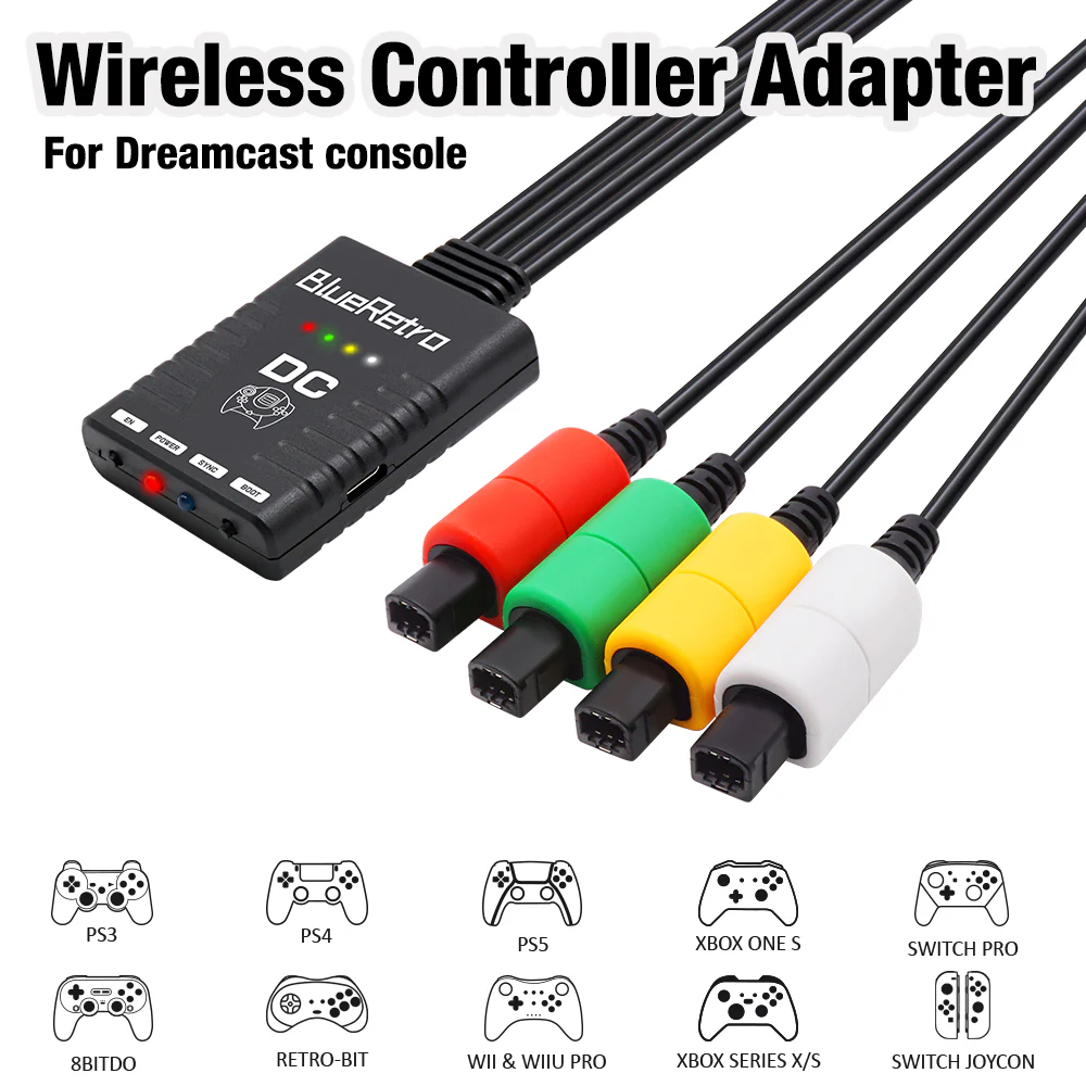 BlueRetro - Manettes Sans-Fil sur Dreamcast - GameCube - Nintendo 64 - SFC - Super Nintendo - SNES - Playstation 1 - Playstation 2 - PSX - Saturn - Xbox via adaptateur Xbox vers PS2 - Image 6