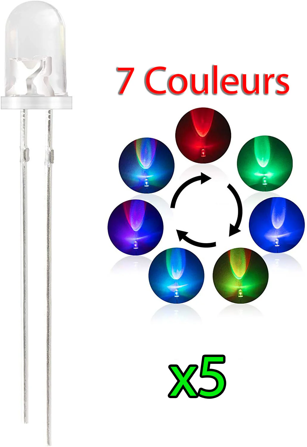 Diodes Bicolor Rouge-Bleu / Diodes 7 Couleurs - Image 4