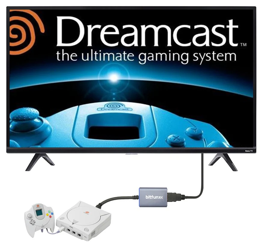 Dreamcast - Adaptateur HDMI "Bitfunx" + Câble HDMI - Image 4
