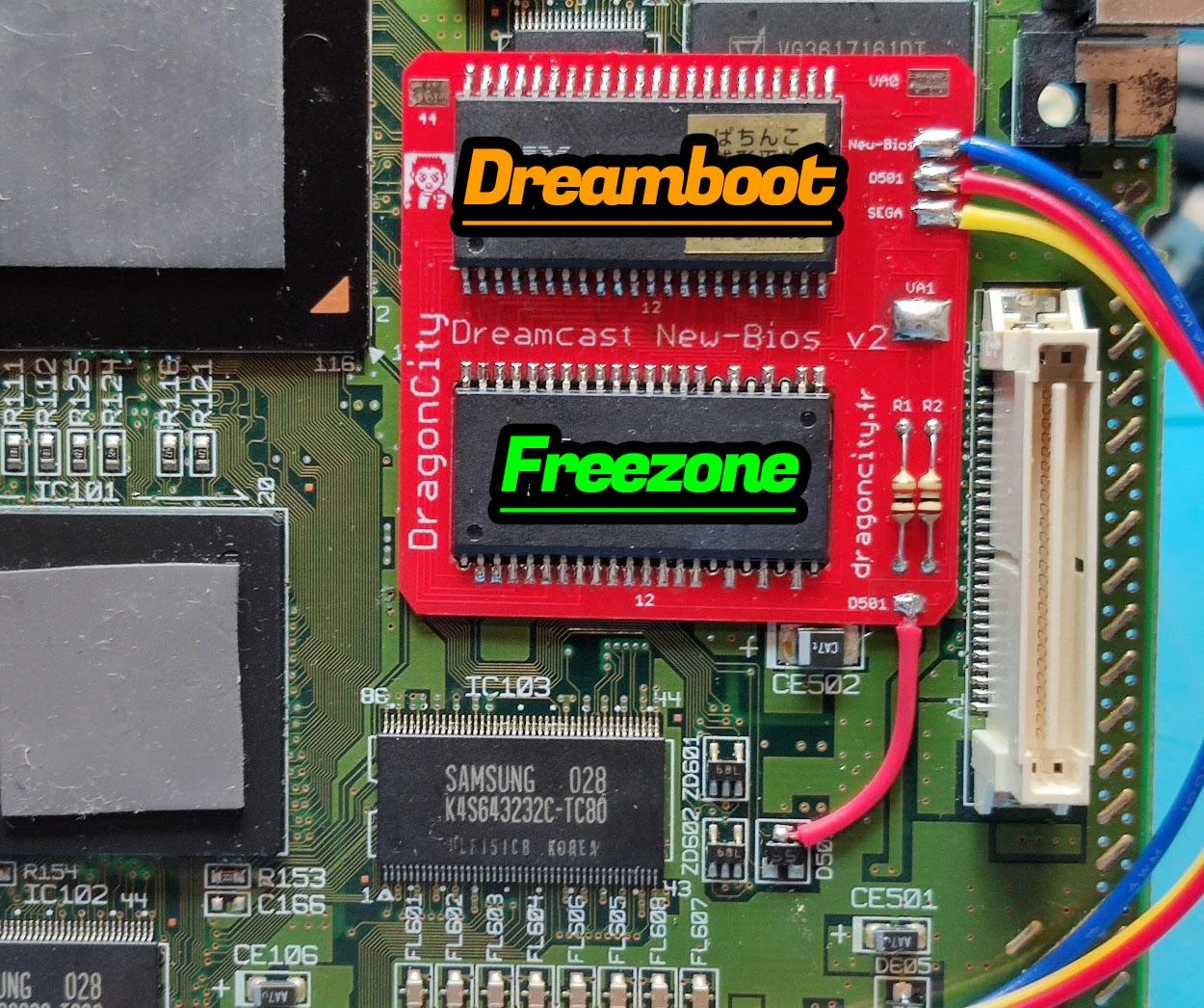 Dreamcast - Carte mère Dreamcast VA0/VA1/VA2.1 + NTSC 60Hz + Patch 50Hz/60Hz Auto + Bios Dreamboot/Freezone - Image 8