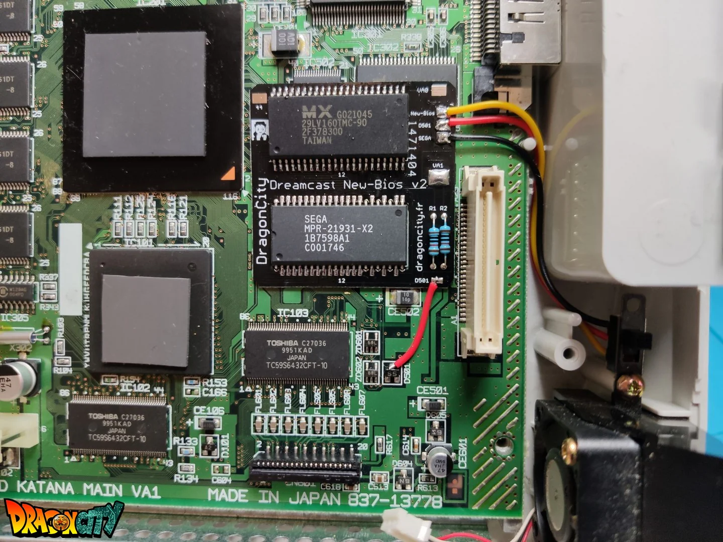 Dreamcast - Carte mère Dreamcast VA0/VA1/VA2.1 + NTSC 60Hz + Patch 50Hz/60Hz Auto + Bios Dreamboot/Freezone - Image 9
