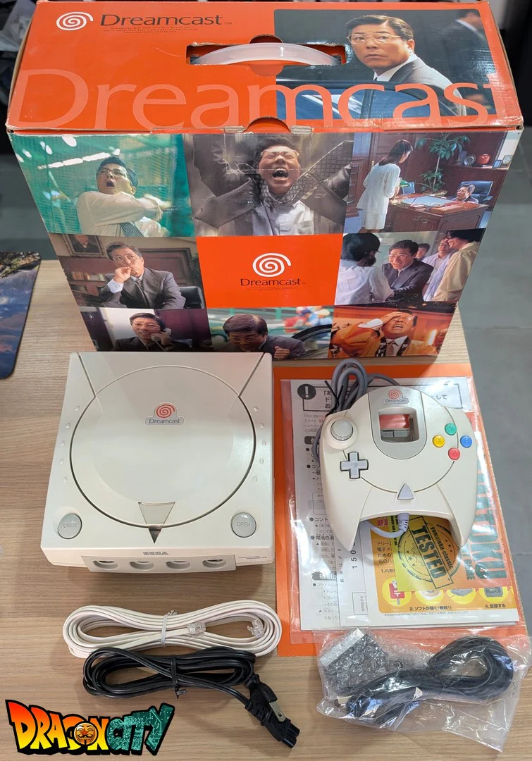 Dreamcast VA0 60Hz + Boßte + Bios Freezone + Patch 50Hz/60Hz Auto + Alimentation 220V + 1 Manette + Cùble Vidéo RGB + Cùble Alimentation + Serial Matching + Notices + Condensateurs GDROM changés (neuf)