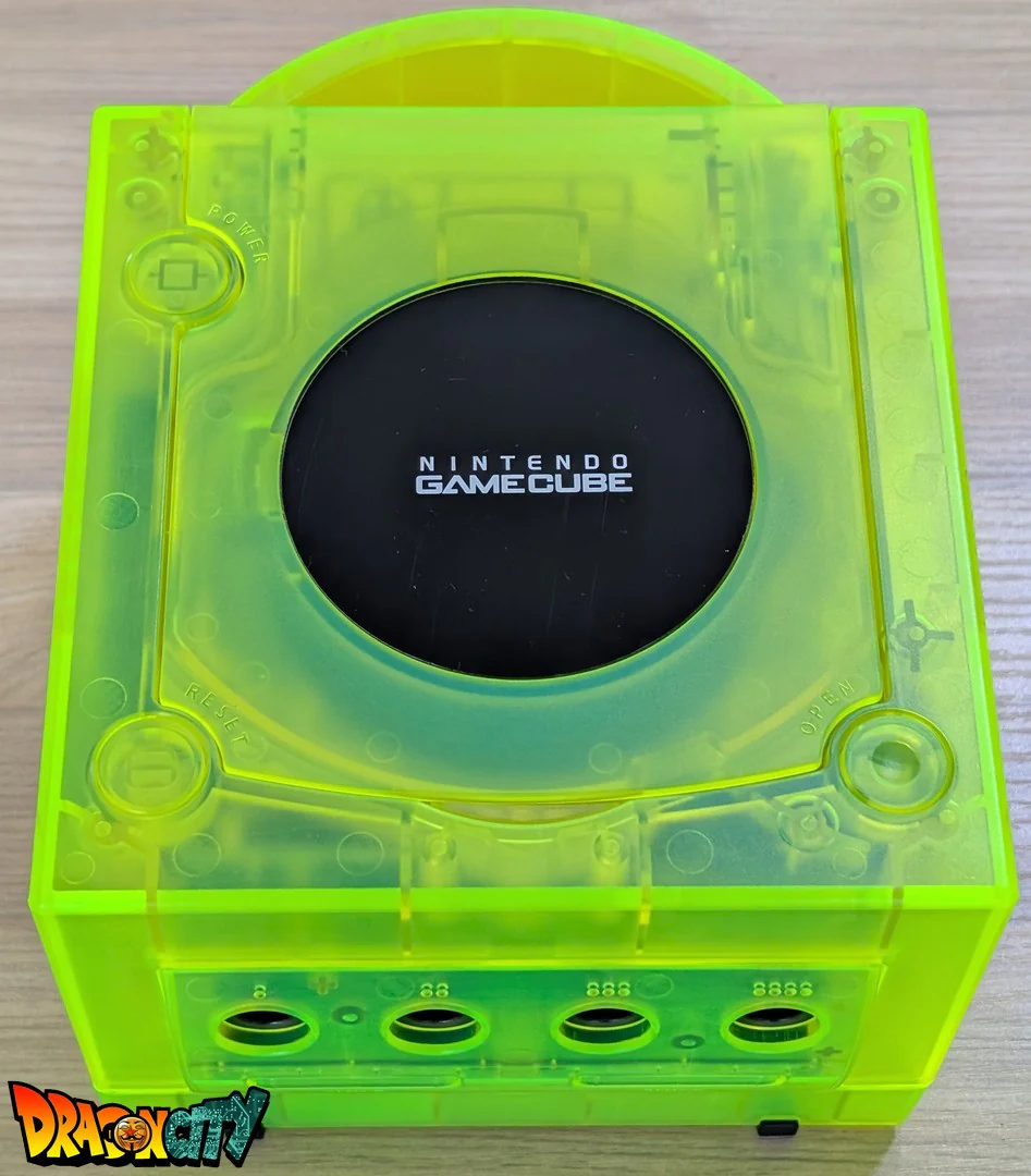 GameCube JAP 60Hz Freezone + Coque VERTE Translucide NEUVE + Puce Xeno-GC + Picoboot + Sandisk Swiss 64Go + SD2SP2 POR TF