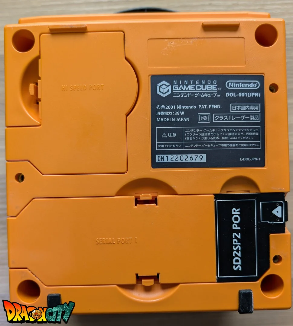 GameCube Orange JAP 60Hz Freezone + Boîte + 1 Manette Sans Fil + Alimentation 110V + Câble Vidéo + Puce Xeno-GC + Picoboot + Sandisk Swiss 64Go + SD2SP2 POR TF - Image 2