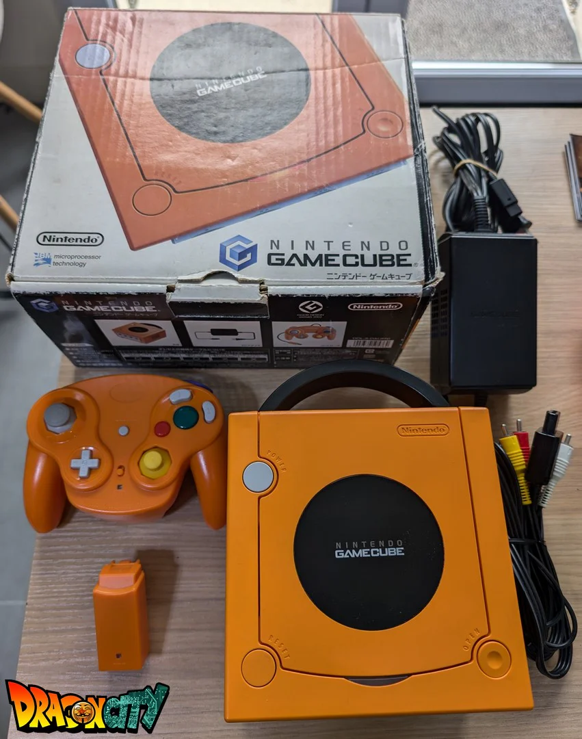 GameCube Orange JAP 60Hz Freezone + Boîte + 1 Manette Sans Fil + Alimentation 110V + Câble Vidéo + Puce Xeno-GC + Picoboot + Sandisk Swiss 64Go + SD2SP2 POR TF - Image 9