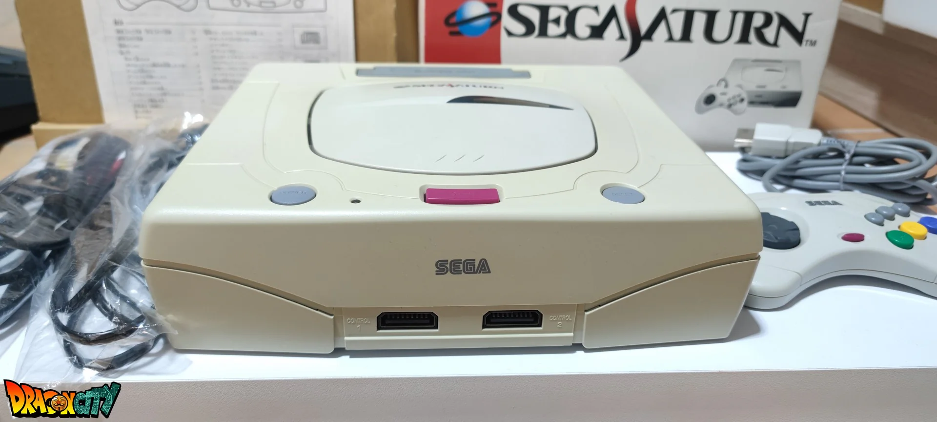 Saturn JAP Blanche 60Hz + Boîte + Bios Freezone + Alimentation SAT-Psu + Mémoire FRAM + Switchless 50/60Hz + Serial Matching - Image 3